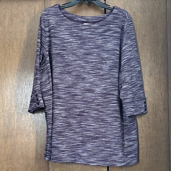 croft & barrow Tops - Croft & Barrow Women's purple heathered top 2x worn once!